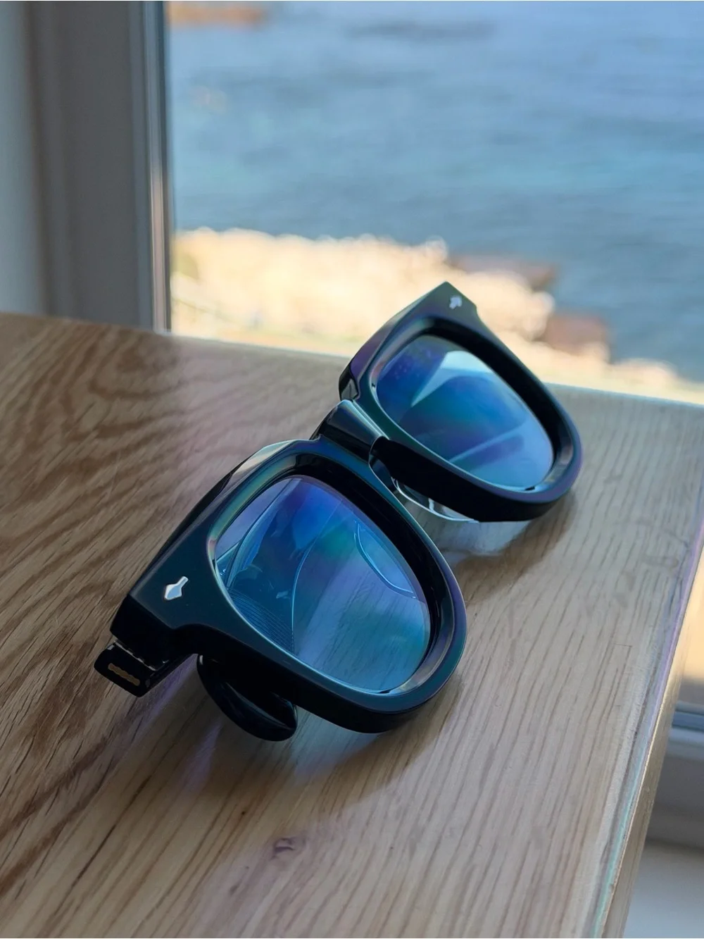 Vendome by Jacques Marie Mage – Black / Blue UV400 Lenses